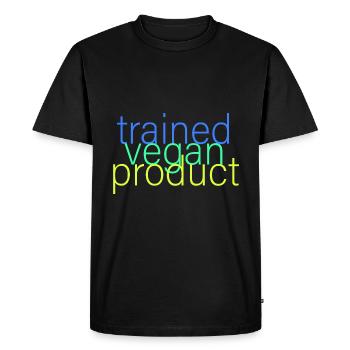 produit végétalien formé - T-shirt Premium bio Homme - noir - Devant - Nico (187cm)