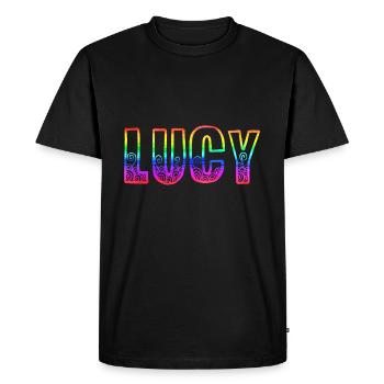 lucy rs rainbow - Men's Premium Organic T-Shirt - black - Front - Nico (187cm)