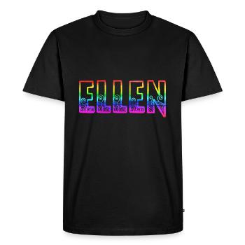 ellen rs arc-en-ciel - T-shirt Premium bio Homme - noir - Devant - Nico (187cm)