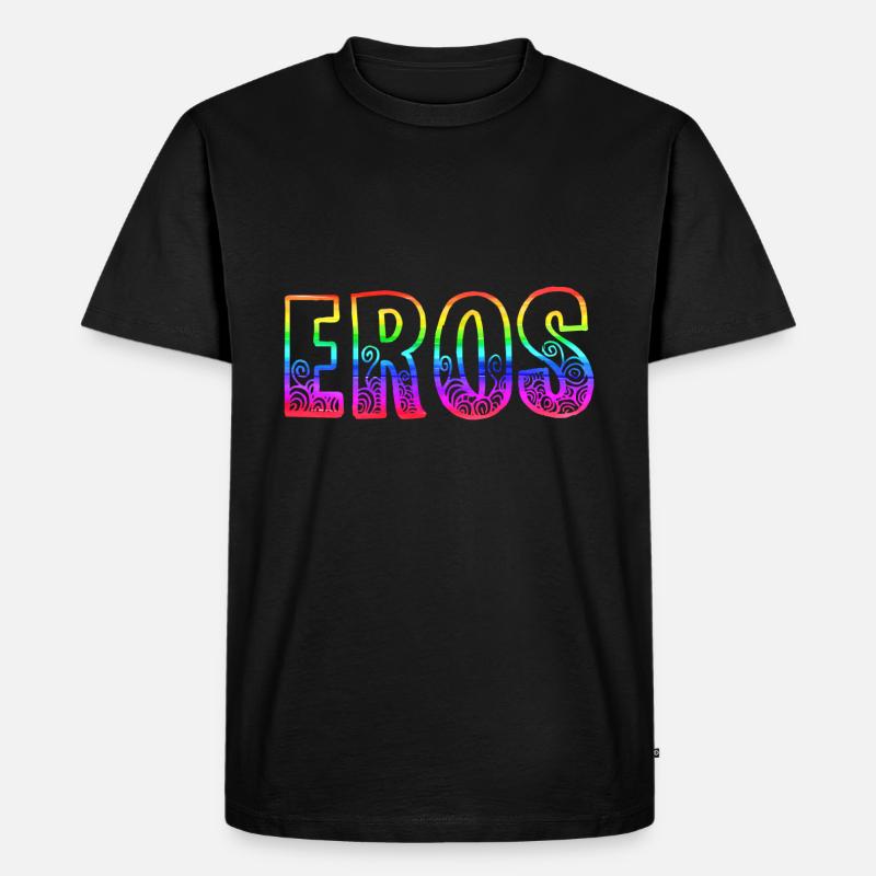 eros rs regenbogen - Männer Premium Bio T-Shirt - Schwarz