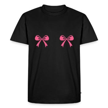 Sensibilisation cancer du sein - T-shirt Premium bio Homme - noir - Devant - Nico (187cm)