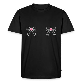 Sensibilisation cancer du sein - T-shirt Premium bio Homme - noir - Devant - Nico (187cm)