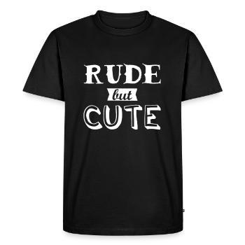 Grossier, mais mignon - T-shirt Premium bio Homme - noir - Devant - Nico (187cm)