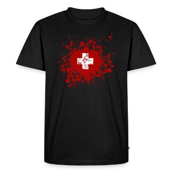 Suisse - Suisse - T-shirt Premium bio Homme - noir - Devant - Nico (187cm)
