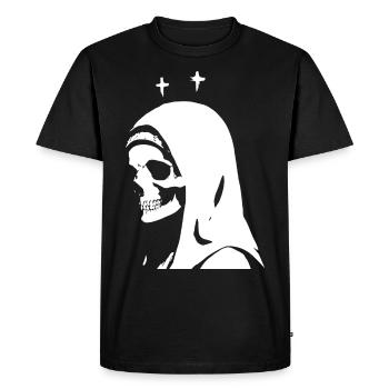 Nonne d’horreur non conventionnelle et audacieuse, occulte et - T-shirt Premium bio Homme - noir - Devant - Nico (187cm)