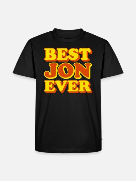 Jon Vorname Lustiges Geschenk - Männer Premium Bio T-Shirt - Schwarz