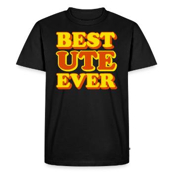 Ute First Name Funny Gift - Men's Premium Organic T-Shirt - black - Front - Nico (187cm)