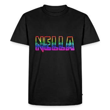 nella rs arc-en-ciel - T-shirt Premium bio Homme - noir - Devant - Nico (187cm)
