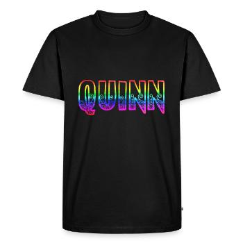 quinn rs arc-en-ciel - T-shirt Premium bio Homme - noir - Devant - Nico (187cm)