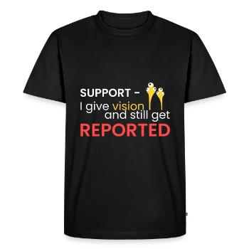 Support - toujours signalé - T-shirt Premium bio Homme - noir - Devant - Nico (187cm)