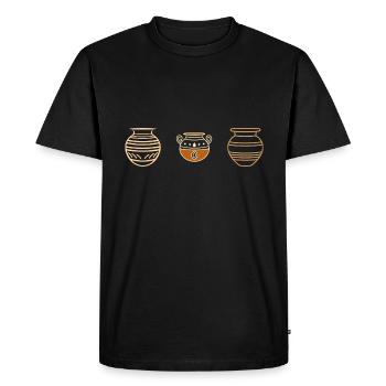 Humour pots de Poterie - T-shirt Premium bio Homme - noir - Devant - Nico (187cm)