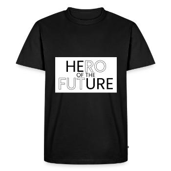 Héros du futur - T-shirt Premium bio Homme - noir - Devant - Nico (187cm)