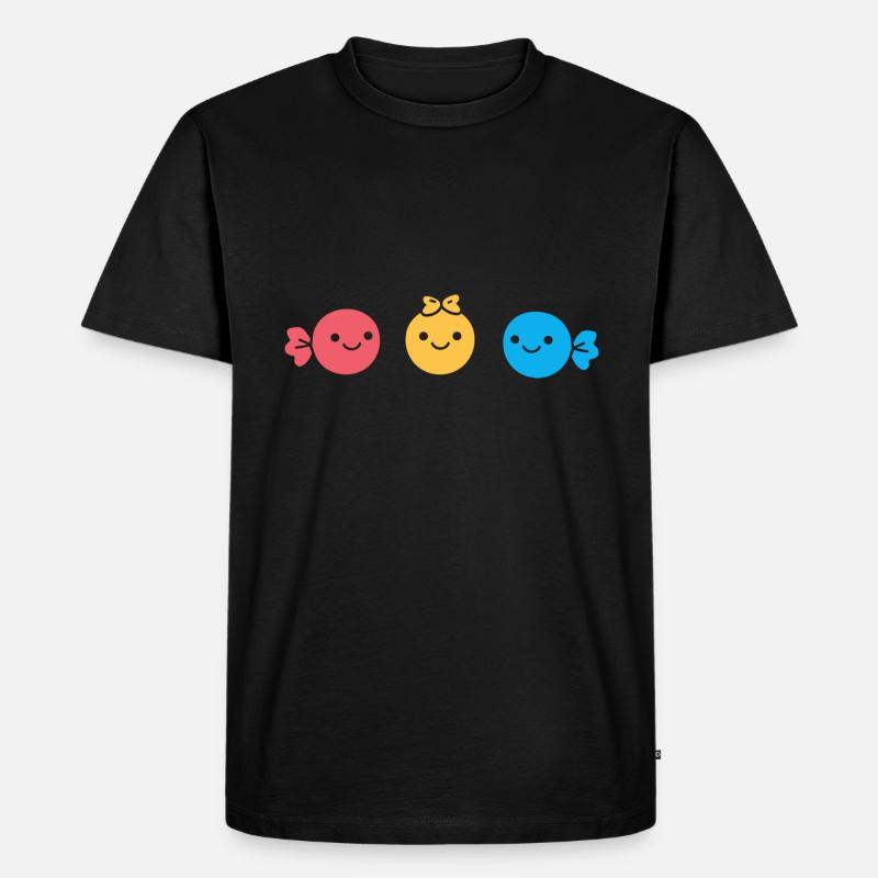 Süßigkeiten - Männer Premium Bio T-Shirt - Schwarz