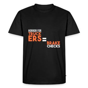 Horreur pour les camionneurs : la commande des freins - T-shirt Premium bio Homme - noir - Devant - Nico (187cm)