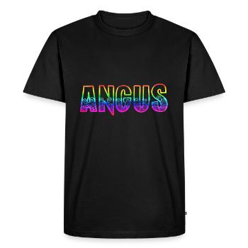 angus rs regenbogen - Männer Premium Bio T-Shirt - Schwarz - Vorne - Nico (187cm)