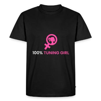 100% Tuning Girl - Men's Premium Organic T-Shirt - black - Front - Nico (187cm)