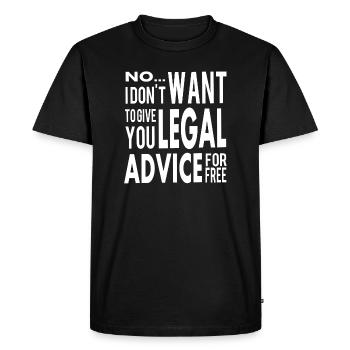 Avocat Conseils juridiques gratuits Citation drôle avocat Cadeau - T-shirt Premium bio Homme - noir - Devant - Nico (187cm)