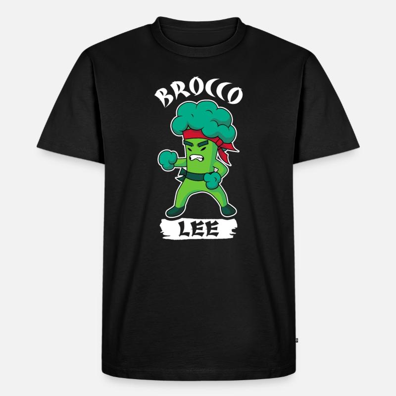 Brocco Lee Broccoli Meme - Männer Premium Bio T-Shirt - Schwarz