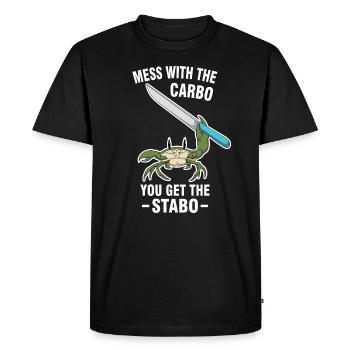 Funny crab meme - Men's Premium Organic T-Shirt - black - Front - Nico (187cm)