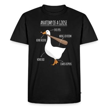 Anatomy of a Goose Meme - Men's Premium Organic T-Shirt - black - Front - Nico (187cm)