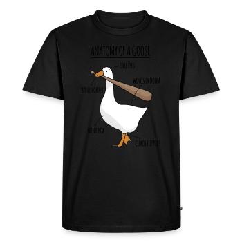 Anatomy of a Goose Meme - Men's Premium Organic T-Shirt - black - Front - Nico (187cm)