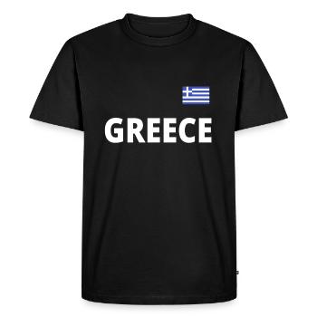 Greece Holiday Summer T-Shirt - Men's Premium Organic T-Shirt - black - Front - Nico (187cm)