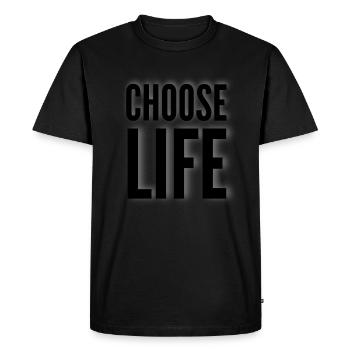 CHOOSE LIFE WHAM! George Michael T--SHIRT - Men's Premium Organic T-Shirt - black - Front - Nico (187cm)