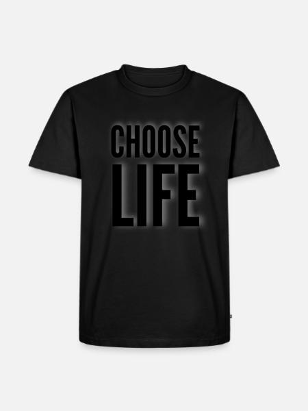 CHOOSE LIFE WHAM! George Michael T--SHIRT - Men's Premium Organic T-Shirt - black