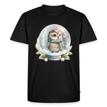 T-shirt bébé mignon de boule de verre de hibou rempli d'eau - T-shirt Premium bio Homme - noir - Devant - Nico (187cm)