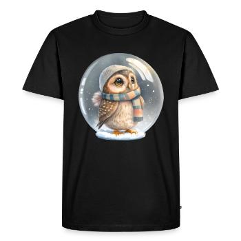 T-shirt bébé mignon de boule de verre de hibou rempli d'eau - T-shirt Premium bio Homme - noir - Devant - Nico (187cm)