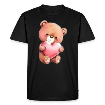 Teddy Bear Cuddly Toy Toy Sleep T-shirt - Men's Premium Organic T-Shirt - black - Front - Nico (187cm)