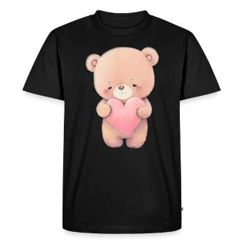 Teddy Bear Cuddly Toy Toy Sleep T-shirt - Men's Premium Organic T-Shirt - black - Front - Nico (187cm)