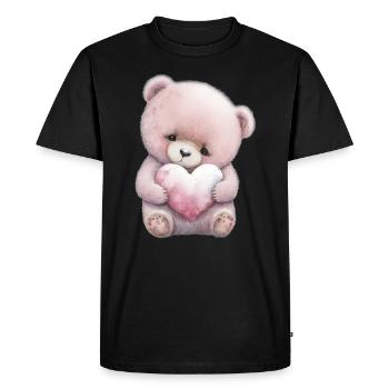 Teddy Bear Cuddly Toy Toy Sleep T-shirt - Men's Premium Organic T-Shirt - black - Front - Nico (187cm)
