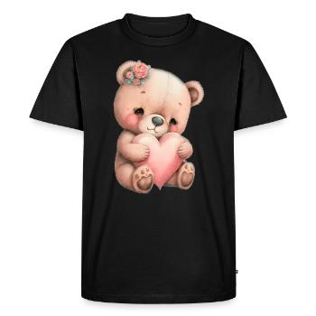 Teddy Bear Cuddly Toy Toy Sleep T-shirt - Men's Premium Organic T-Shirt - black - Front - Nico (187cm)