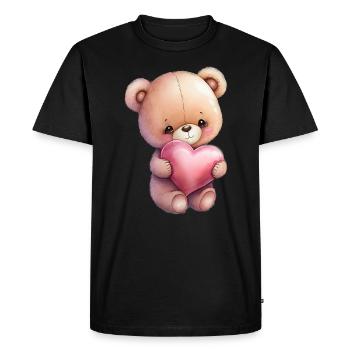 Teddy Bear Cuddly Toy Toy Sleep T-shirt - Men's Premium Organic T-Shirt - black - Front - Nico (187cm)