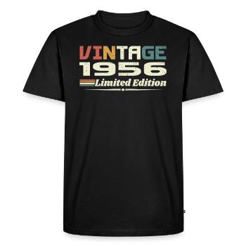 Vintage 1956 Gift 1956 Birthday 1956 Retro - Men's Premium Organic T-Shirt - black - Front - Nico (187cm)