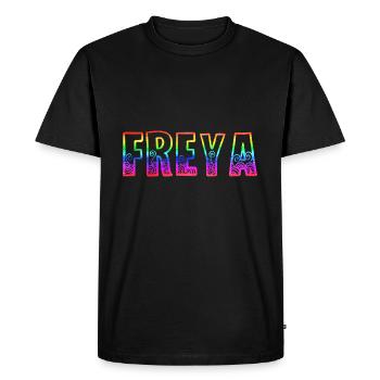 freya rs rainbow - Men's Premium Organic T-Shirt - black - Front - Nico (187cm)