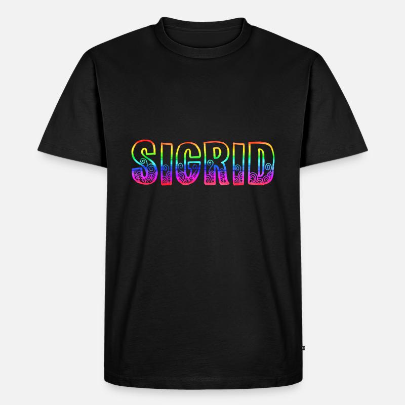 sigrid rs regenbogen - Männer Premium Bio T-Shirt - Schwarz