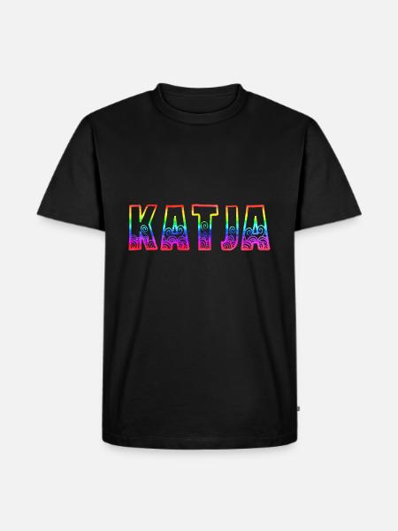 katja rs regenbogen - Männer Premium Bio T-Shirt - Schwarz