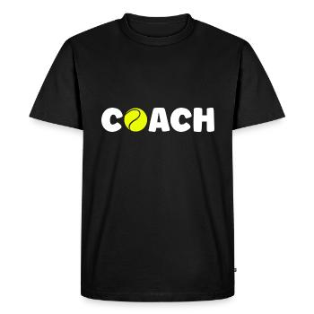Tennis Coach - Men's Premium Organic T-Shirt - black - Front - Nico (187cm)
