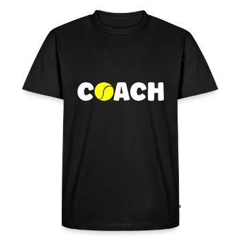 Tennis Coach - Men's Premium Organic T-Shirt - black - Front - Nico (187cm)