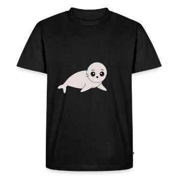 Sceaux, phoques, phoques, phoques animaux - T-shirt Premium bio Homme - noir - Devant - Nico (187cm)