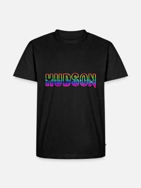 hudson rs regenbogen - Männer Premium Bio T-Shirt - Schwarz