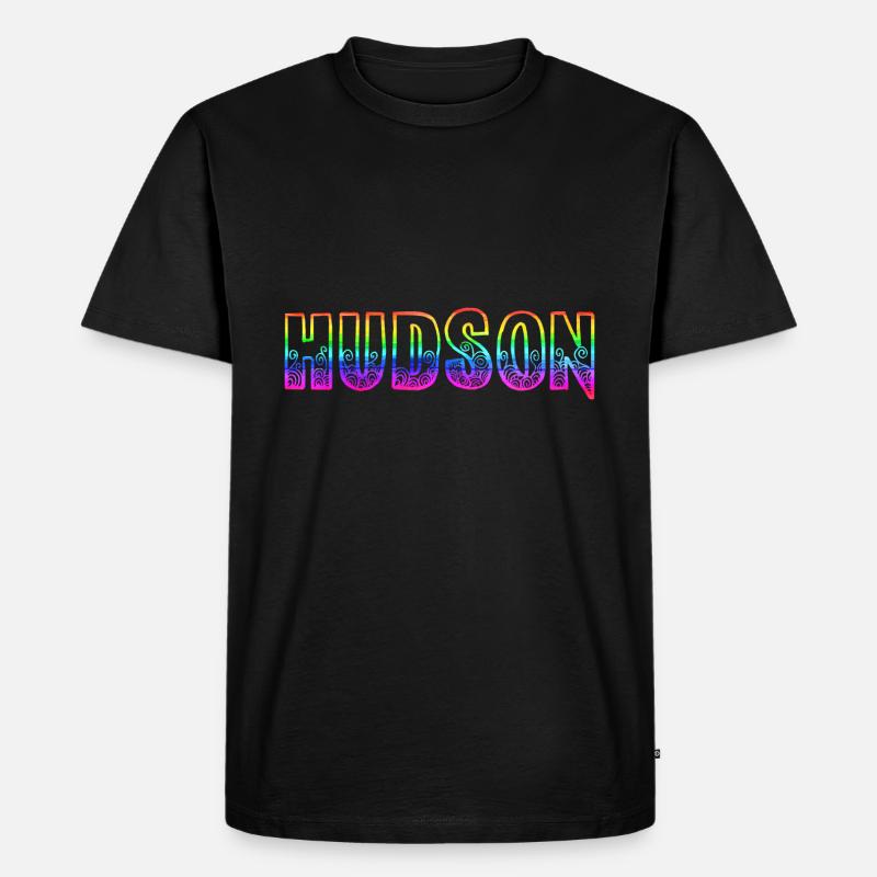 hudson rs regenbogen - Männer Premium Bio T-Shirt - Schwarz