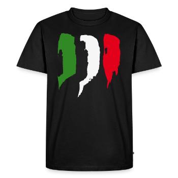 Drapeau de l’Italie - Coups de pinceau - T-shirt Premium bio Homme - noir - Devant - Nico (187cm)