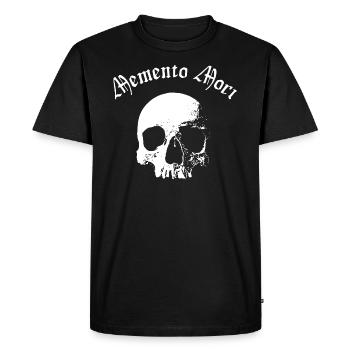 Memento Mori Crâne gothique - T-shirt Premium bio Homme - noir - Devant - Nico (187cm)
