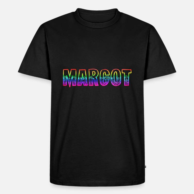 margot rs regenbogen - Männer Premium Bio T-Shirt - Schwarz