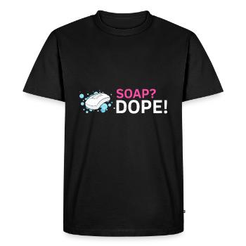 Conception de fabrication de savon pour les conceptions de fabricants de savon - T-shirt Premium bio Homme - noir - Devant - Nico (187cm)