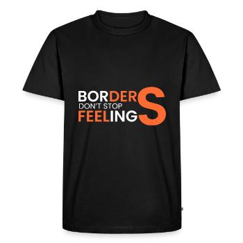 Les limites n’arrêtent pas les sentiments - T-shirt Premium bio Homme - noir - Devant - Nico (187cm)
