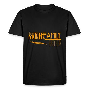 Father - strongest part of the family - Men's Premium Organic T-Shirt - black - Front - Nico (187cm)